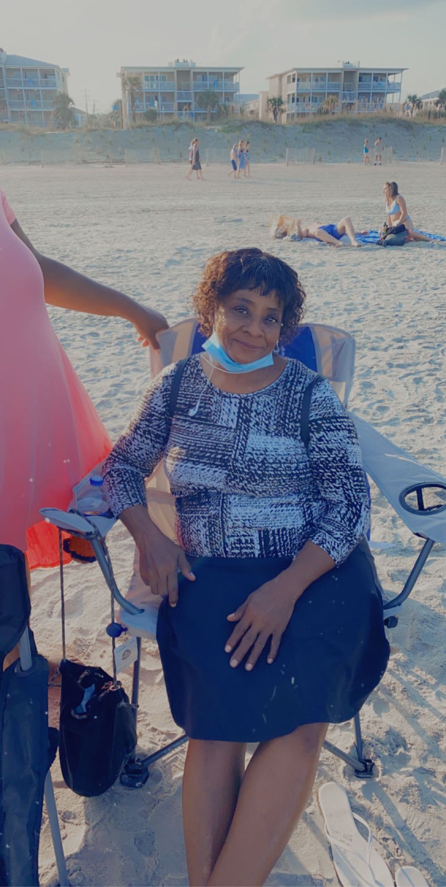 Ozell relaxing at the beach