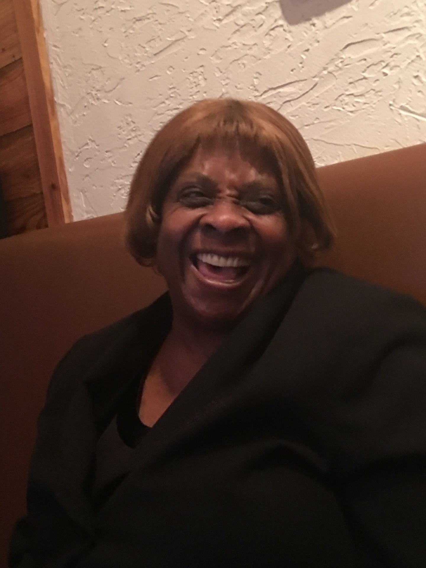 Ozell laughing with joy